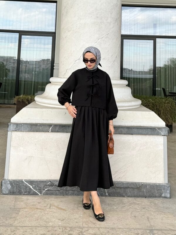 Mehsa Etekli Takım Siyah Renk