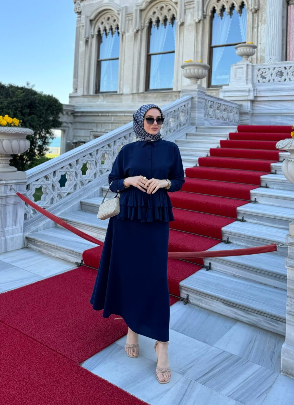 Lacivert Renk Lina Etekli Takım